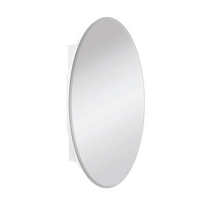 Glacier Bay 20x30 Frameless Bathroom Cabinet Beveled Mirror White
