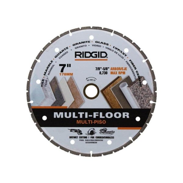 RIDGID 7 in. Segmented Rim Multi-Flooring Diamond Blade