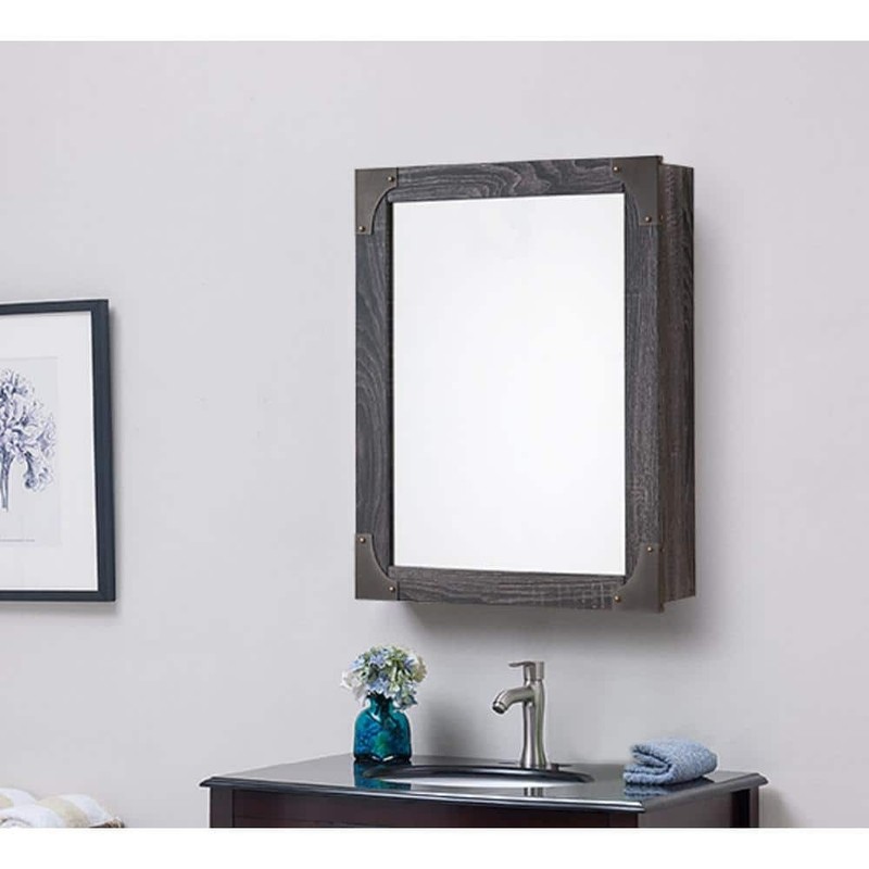 Glacier Bay 20 in. W x 26 in. H Rectangular Medicine Cabinet with Mirror