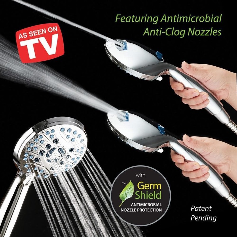 Unbranded 4.5 in. Wall Mounted Dual Shower Head 2.5 GPM Silver - Image 2