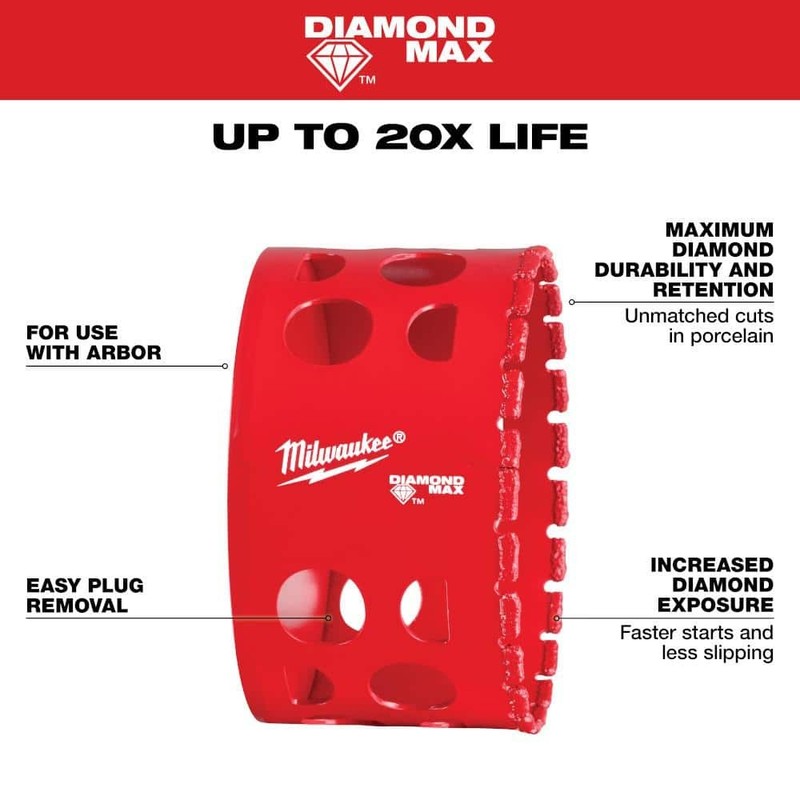 Milwaukee 3 in. Diamond Max Hole Saw - Image 4