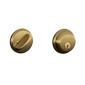 Schlage B62 Double Cylinder Deadbolt Antique Brass High Security & Durability
