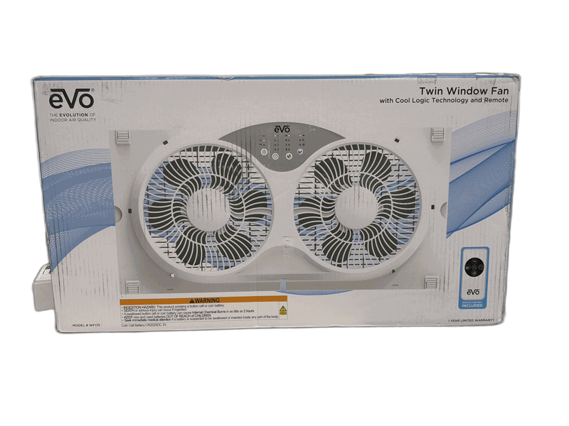 Evo 25 in. 3-Speed Window Fan in White with Remote - Image 11