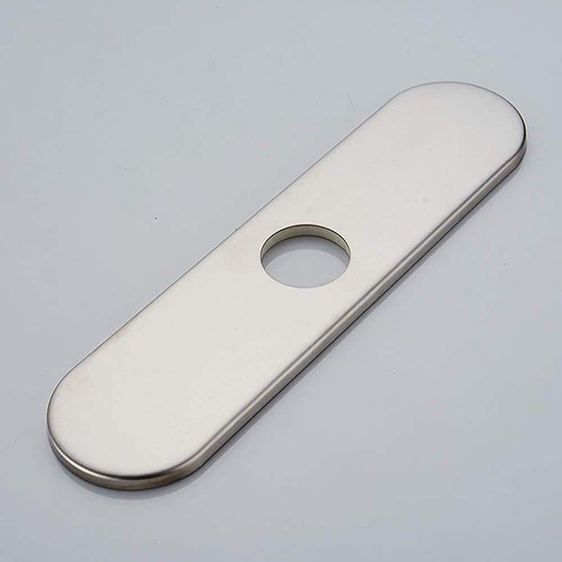 BWE Brass Kitchen Sink Faucet Hole Cover Deck Plate Escutcheon Brushed Nickel - Image 3