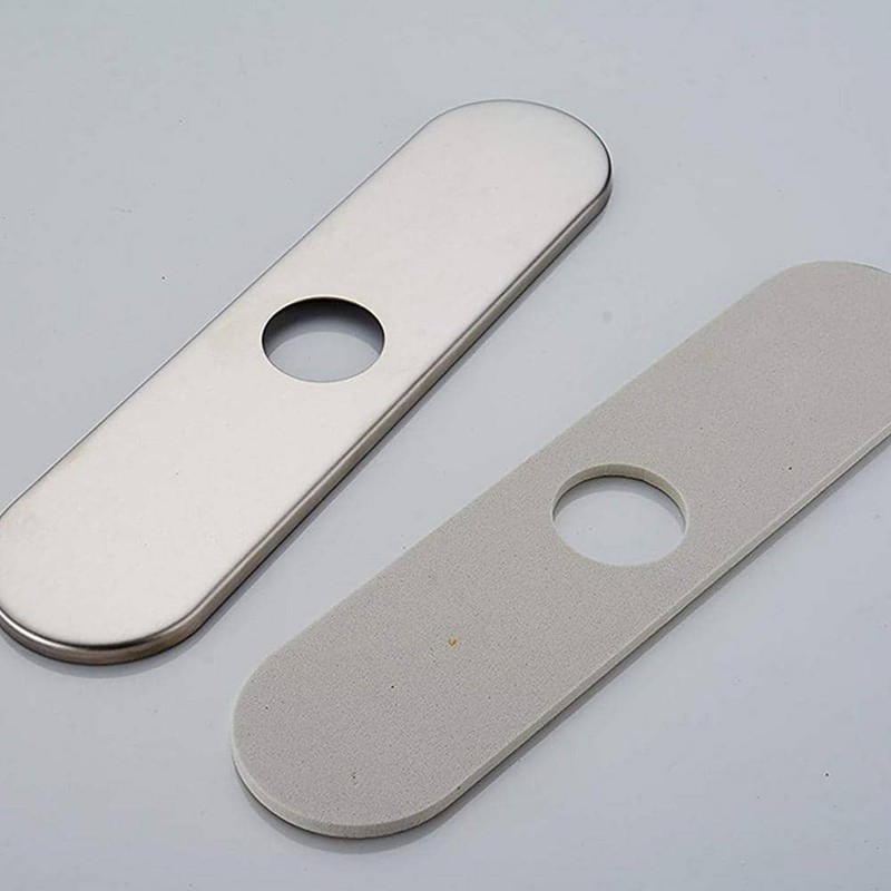 BWE Brass Kitchen Sink Faucet Hole Cover Deck Plate Escutcheon Brushed Nickel - Image 4