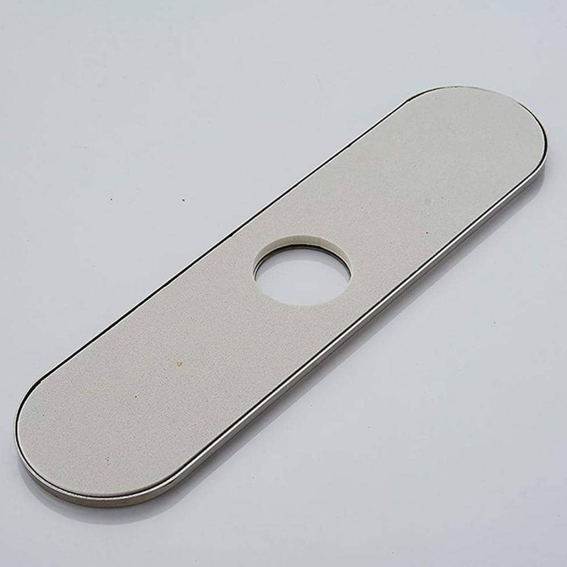 BWE Brass Kitchen Sink Faucet Hole Cover Deck Plate Escutcheon Brushed Nickel - Image 5