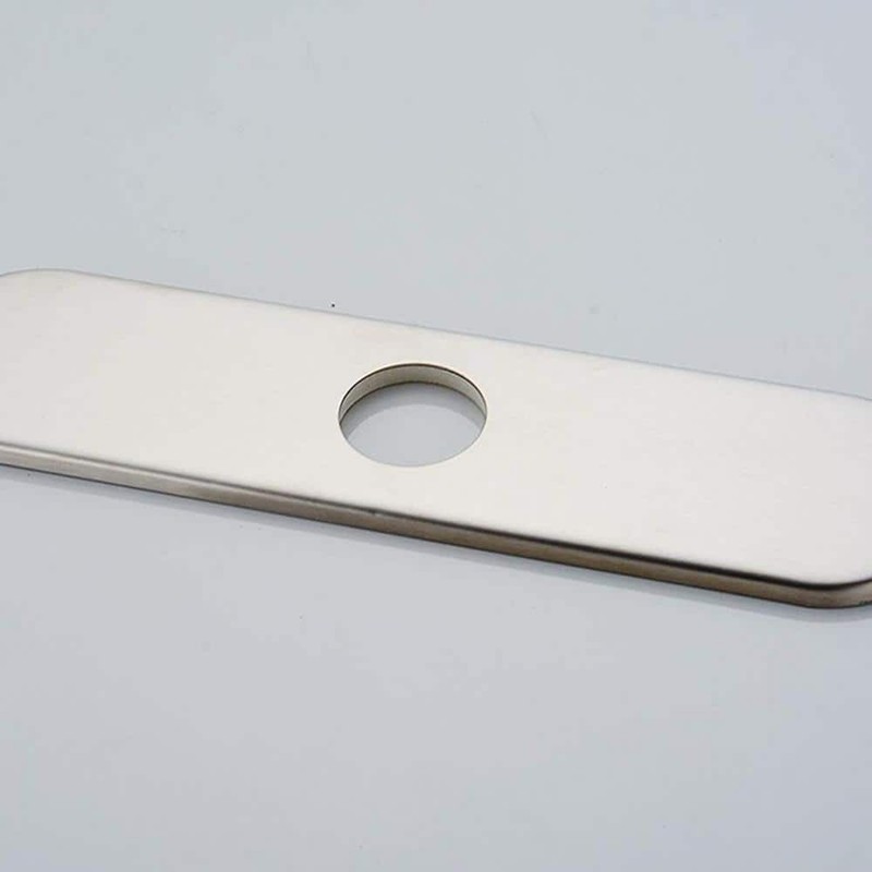 BWE Brass Kitchen Sink Faucet Hole Cover Deck Plate Escutcheon Brushed Nickel - Image 6