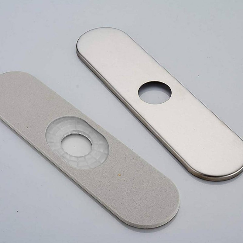 BWE Brass Kitchen Sink Faucet Hole Cover Deck Plate Escutcheon Brushed Nickel - Image 7