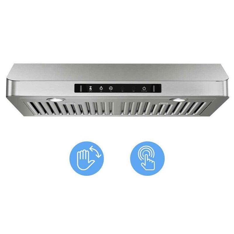 VIKIO 30 in. 900CFM Ducted Under Cabinet Range Hood in Stainless Steel w/3-Way