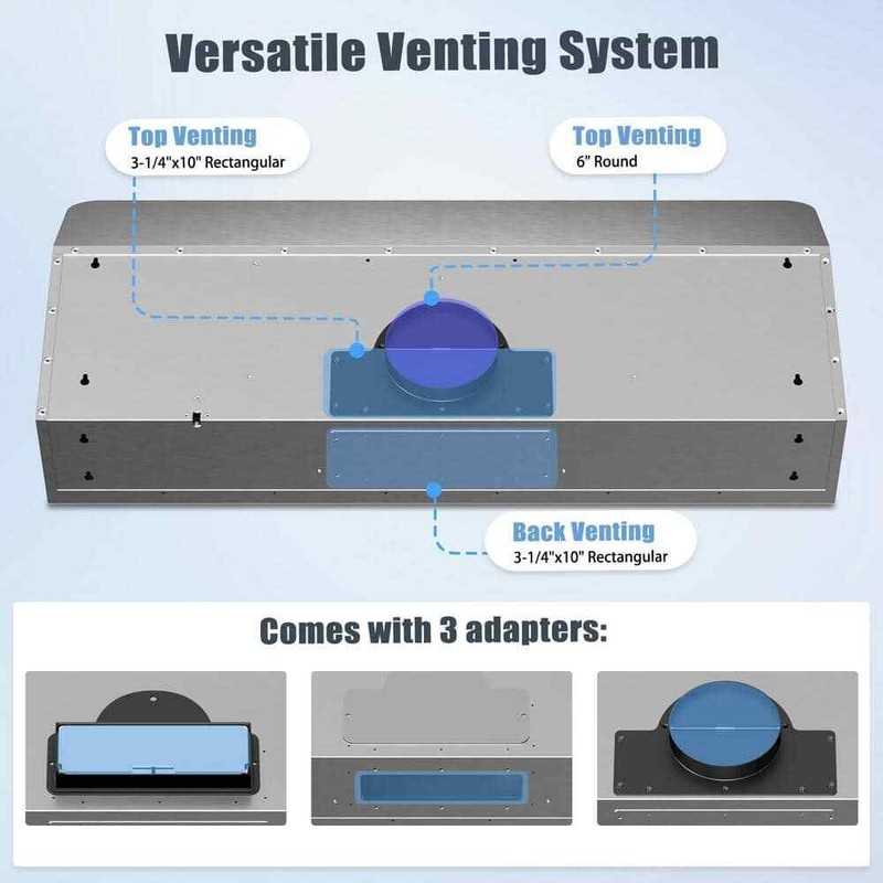 VIKIO 30 in. 900CFM Ducted Under Cabinet Range Hood in Stainless Steel w/3-Way - Image 9