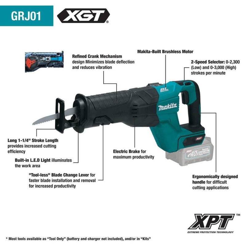 Makita 40V Max XGT Brushless Cordless Recipro Saw (Tool Only) - Image 3