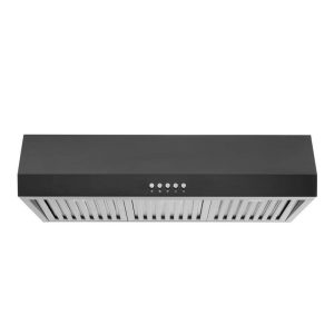 Vissani 30" W x 7" H 500CFM Convertible Under Cabinet Range Hood Black