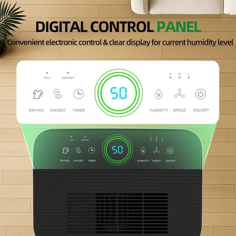 Edendirect 50 pt. Dehumidifier 4,500 sq.ft. White, Variable Speed, Ionizer - Image 5