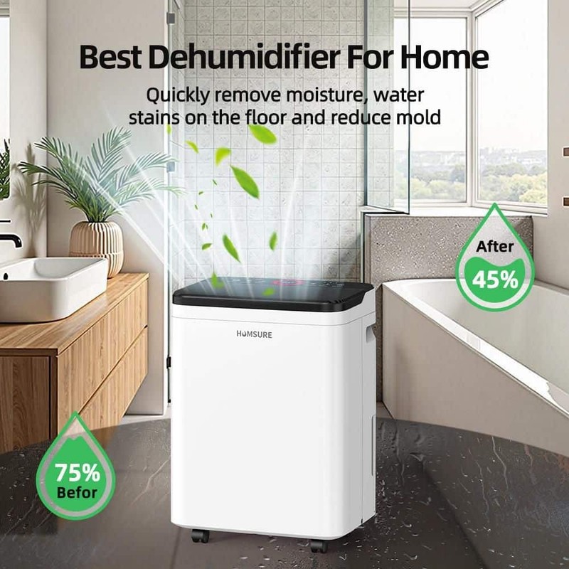 Edendirect 50 pt. Dehumidifier 4,500 sq.ft. White, Variable Speed, Ionizer - Image 9