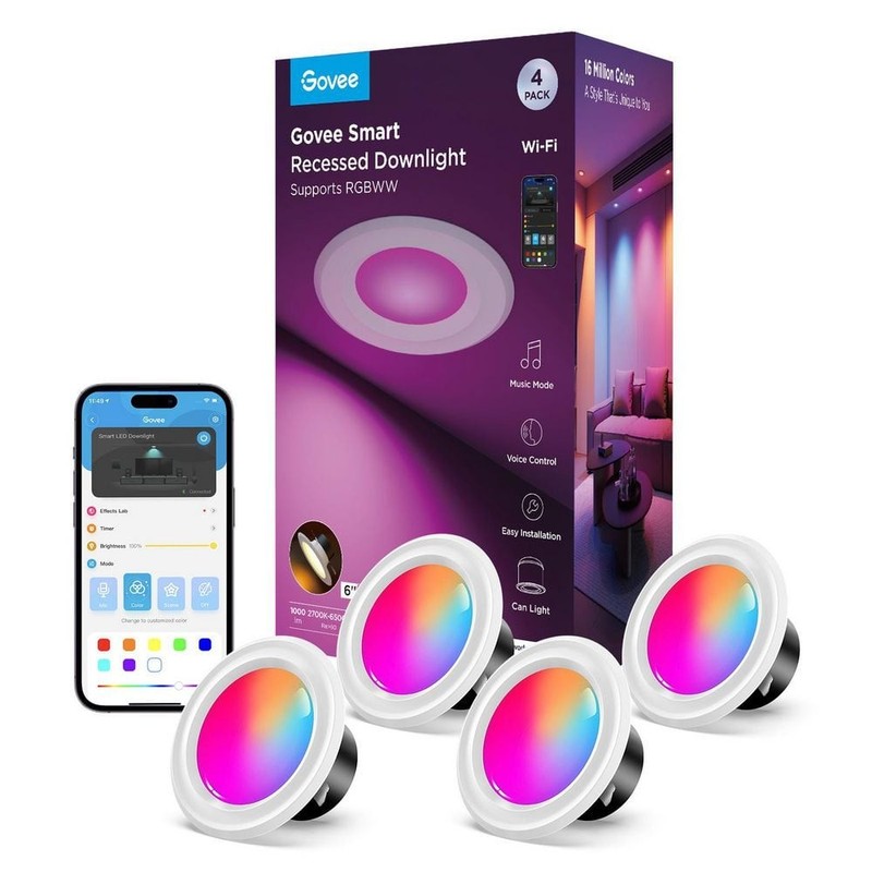 Govee Smart Recessed Downlight 6inch 4-pack - Image 2