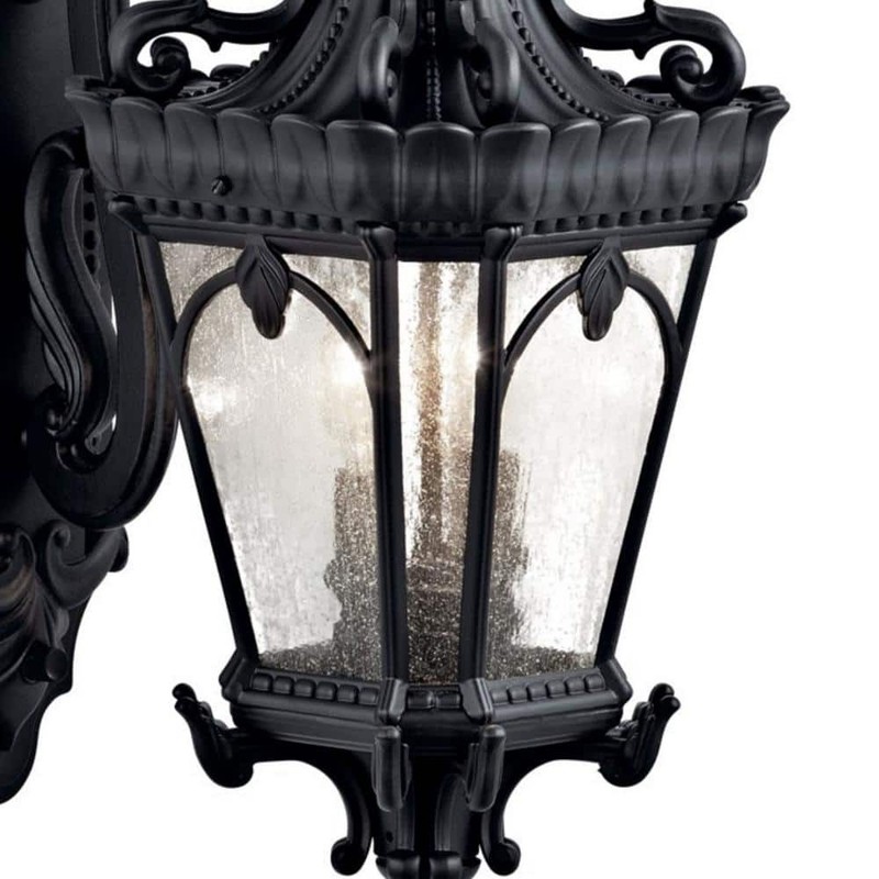 KICHLER Tournai 2-Light Textured Black Outdoor Wall Lantern Sconce No Bulbs - Image 2