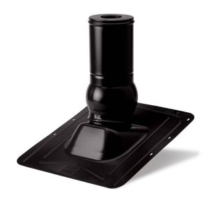 Master Flow 4 in. 26-Gauge Pivot Pipe Boot Flashing Galvanized in Black