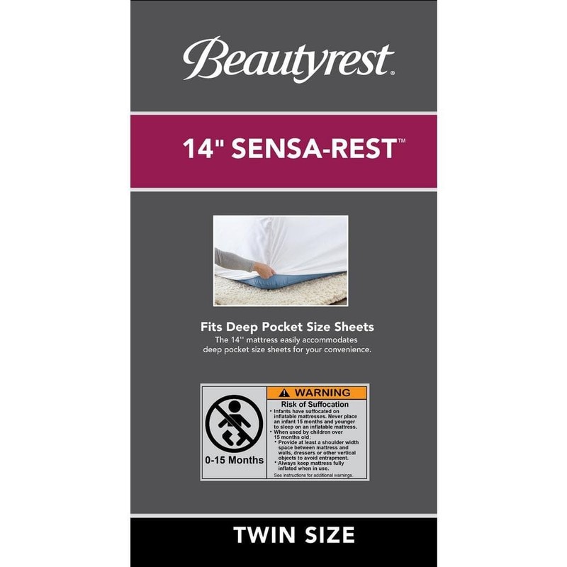 Beautyrest Air Bed Mattress 14" Twin with Built-in Pump and Edge Support - Image 3