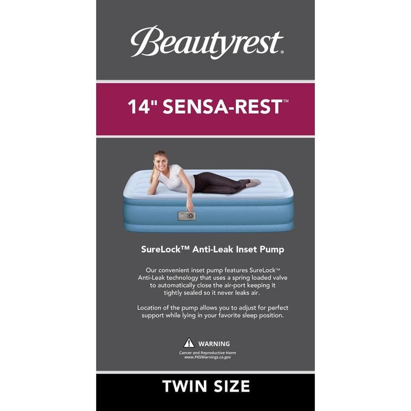 Beautyrest Air Bed Mattress 14" Twin with Built-in Pump and Edge Support - Image 9