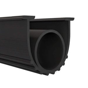 Wellco 10 ft Black Weatherproof Rubber Seal Strip for Garage Door