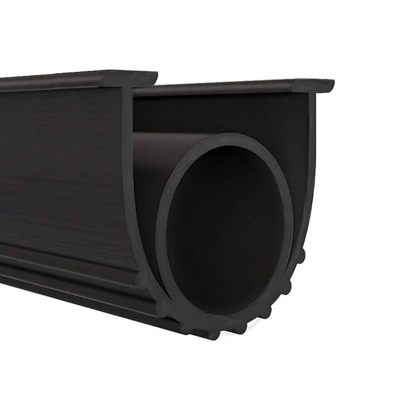 Wellco 10 ft Black Weatherproof Rubber Seal Strip for Garage Door