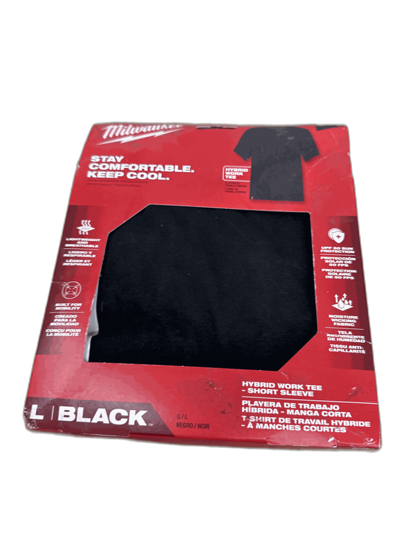Milwaukee Men's Large Black Cotton/Polyester Short-Sleeve Hybrid Work T-Shirt - Image 12