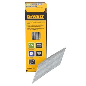 DEWALT 1-3/4 in. x 15-Gauge DA 34-Degree Bright Finish Nails (1000-Pack)