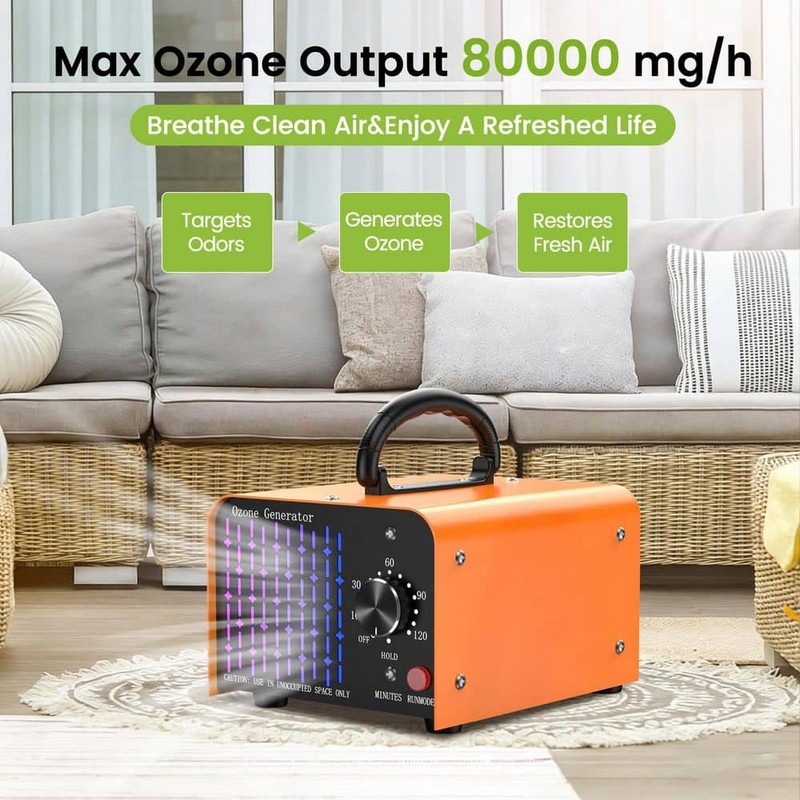 Edendirect 10000 sq.ft. Ion Ozone Generator Orange w/Fan & Timer Odor Removal - Image 3
