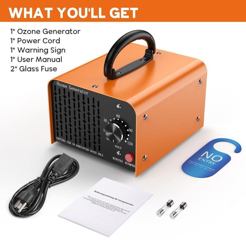 Edendirect 10000 sq.ft. Ion Ozone Generator Orange w/Fan & Timer Odor Removal - Image 10