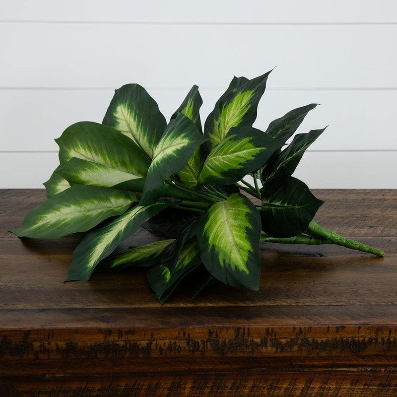 Nearly Natural 20 in. Artificial Golden Dieffenbachia Plant - Set of 6 - Image 2