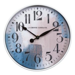 La Crosse Clock 10.8 in. Brushstroke Analog Quartz Wall Clock