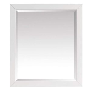 Home Decorators Windlowe 28" W x 32" H Rectangular Wood Framed Mirror White