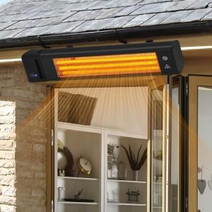 EAGLE PEAK 1500W Black Electric Carbon Infrared Space Heater Wall Mount Remote