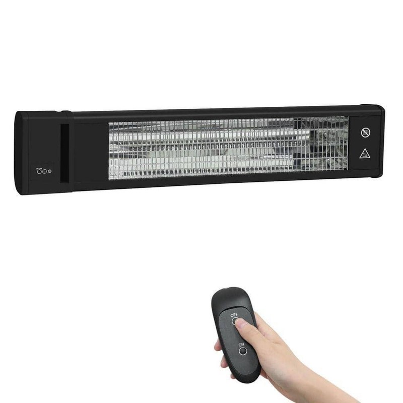 EAGLE PEAK 1500W Black Electric Carbon Infrared Space Heater Wall Mount Remote - Image 4