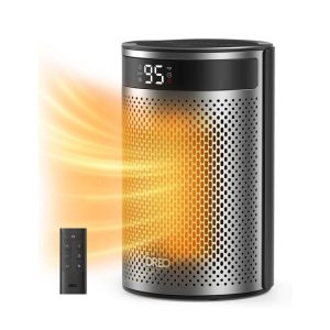 DREO 1500W 9.84 in. Portable Ceramic Electric Convection Space Heater, Silver