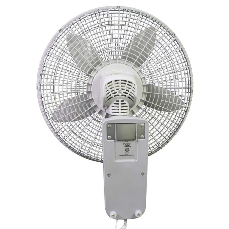 Air King 18" 3-Speed Oscillating Wall Mount Fan, Commercial Grade, Gray - Image 10