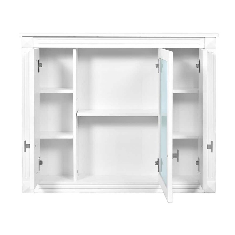 Virubi White 35.03" W x 28.74" H Rectangular Bathroom Medicine Cabinet Mirror - Image 5