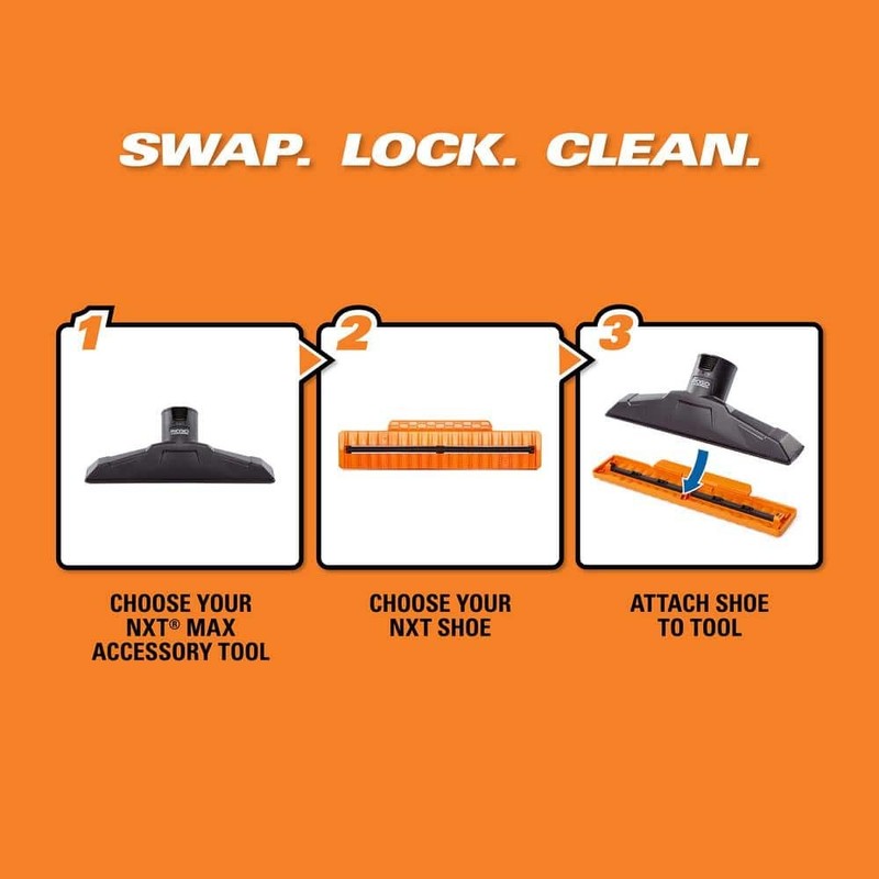 RIDGID 2-1/2 in. MAX2510 NXT Max Locking Floor Tool Vacuum Attachment Squeegee - Image 3