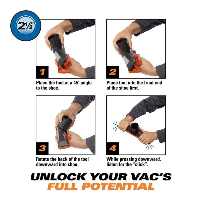 RIDGID 2-1/2 in. MAX2510 NXT Max Locking Floor Tool Vacuum Attachment Squeegee - Image 5