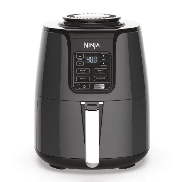 Ninja 4 qt Basket Air Fryer Black Gray Digital Controls for Dehydrate Roast