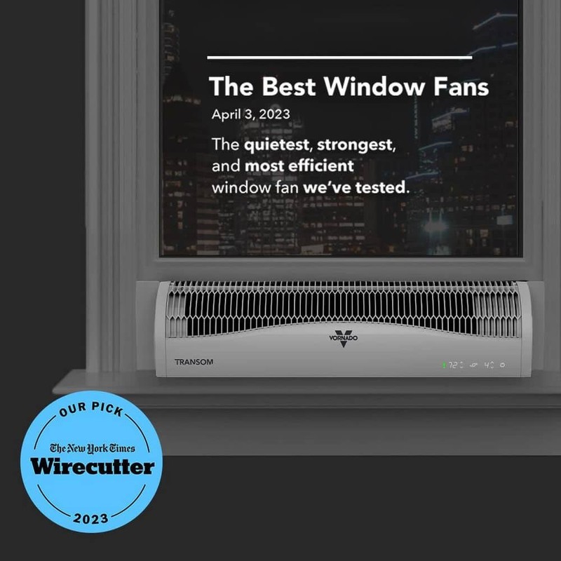 Vornado Transom 26 in Window Fan 4 Speed Reversible Exhaust Mode w/Remote - Image 2