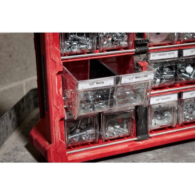 Milwaukee PACKOUT 10 Compartment Tilt Bin Organizer - Image 7