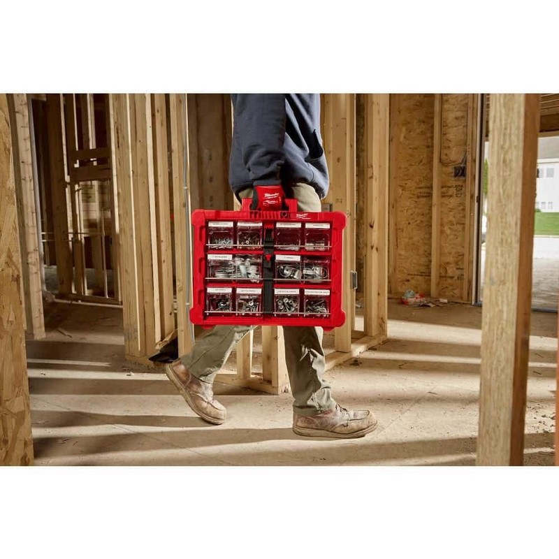 Milwaukee PACKOUT 10 Compartment Tilt Bin Organizer - Image 8