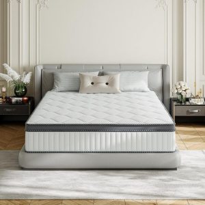 Babo Care Queen Medium Hybrid Memory Foam 14" Hypoallergenic Breathable Mattress