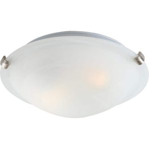Volume Lighting 4 in. 2-Light Brushed Nickel Semi-Flush Mount Ceiling Fixture