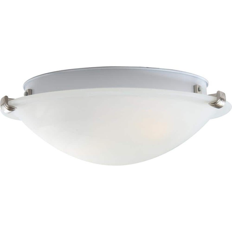 Volume Lighting 4 in. 2-Light Brushed Nickel Semi-Flush Mount Ceiling Fixture - Image 2