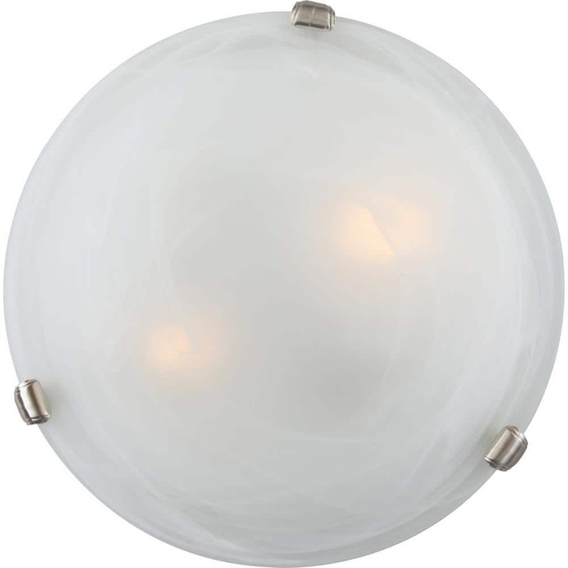 Volume Lighting 4 in. 2-Light Brushed Nickel Semi-Flush Mount Ceiling Fixture - Image 3
