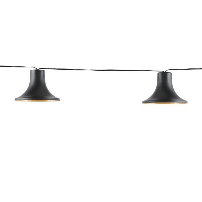 Hampton Bay 10-Light 12 ft. Black Outdoor Plug-In LED Lantern String Light - Image 2