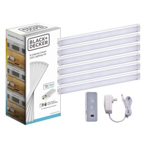 BLACK+DECKER 9 in. White Plug-In LED Light Bulb Linkable Under Cabinet (6-Pack)