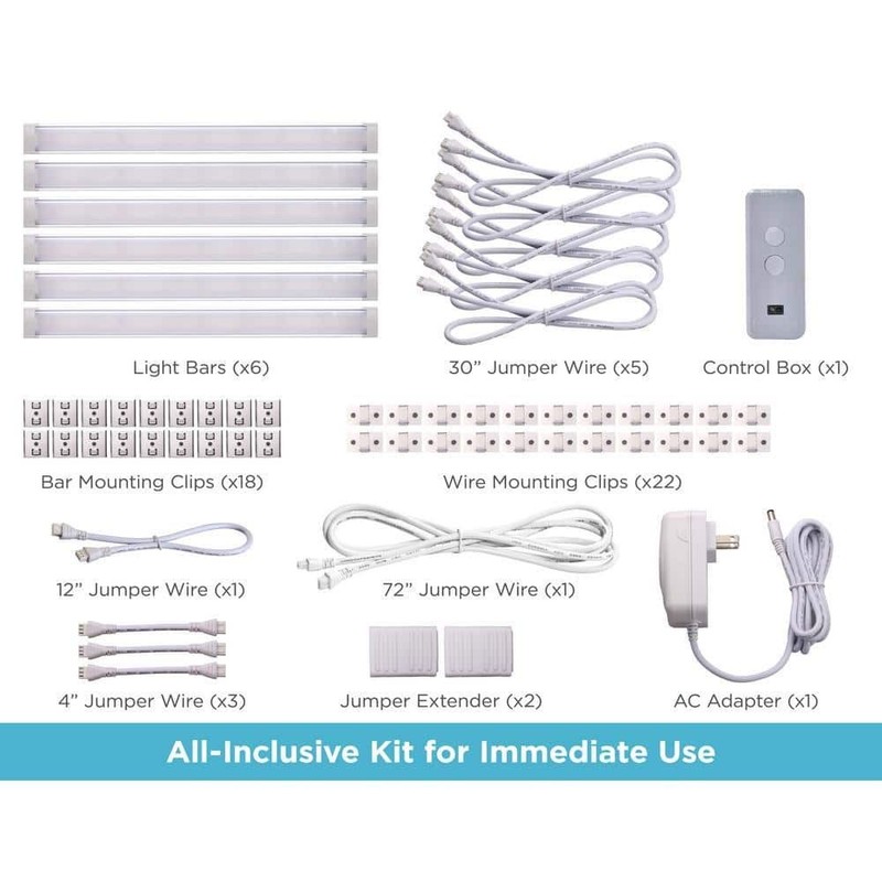 BLACK+DECKER 9 in. White Plug-In LED Light Bulb Linkable Under Cabinet (6-Pack) - Image 7